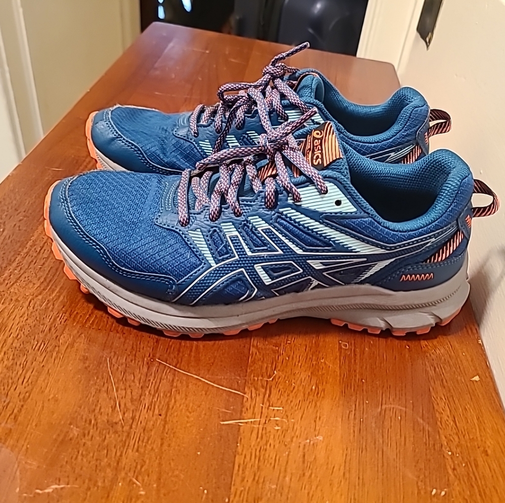 ASICS Blue and Orange‎ Running Shoes